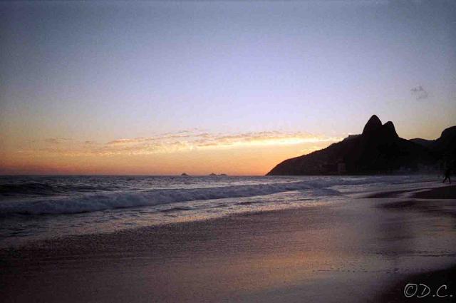 Ipanema Beach Rio De Janerio Sunset at Ipanema