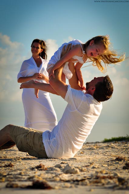 dad gives his daughter a ride like superman