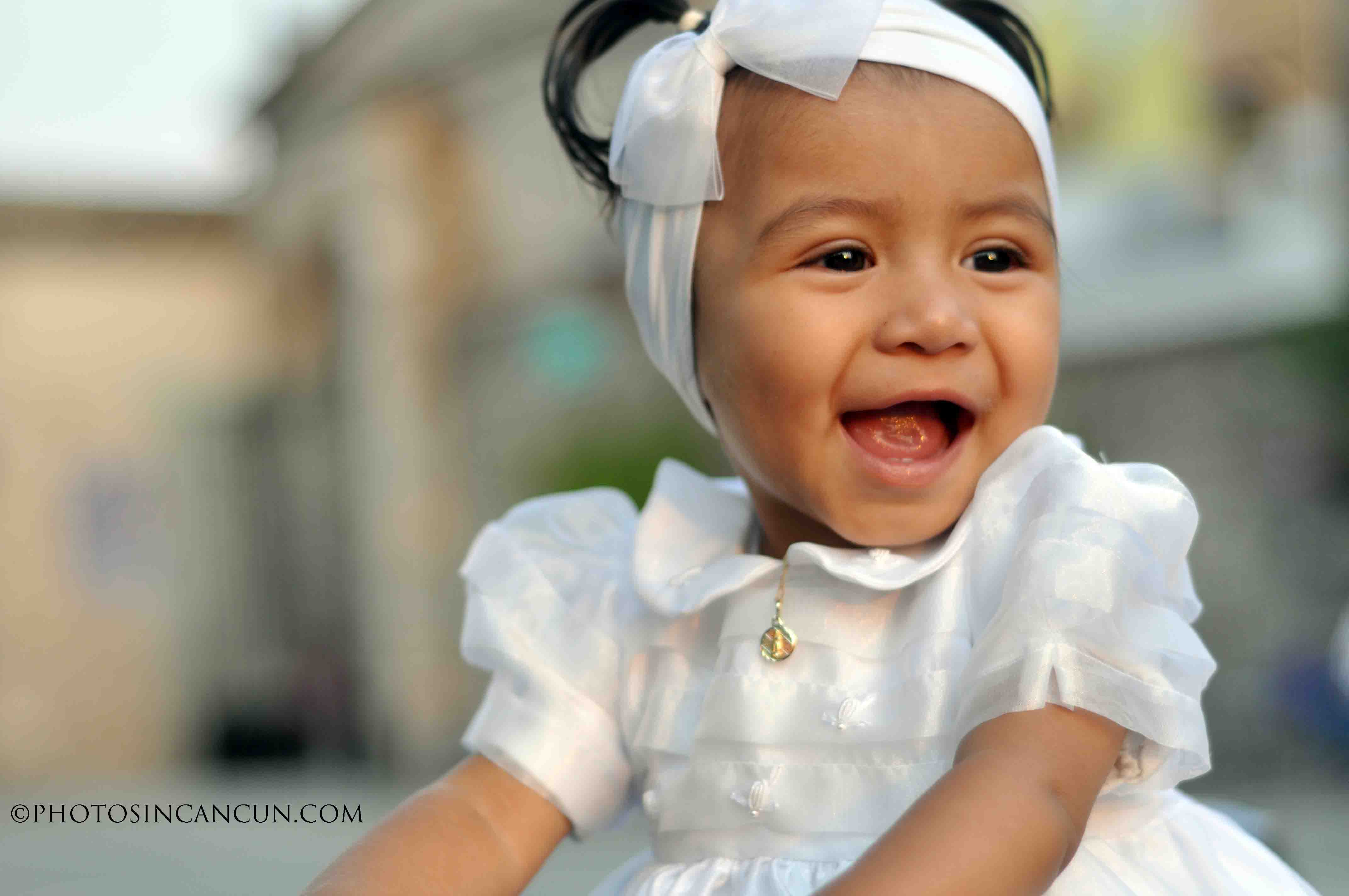 Baby laughing