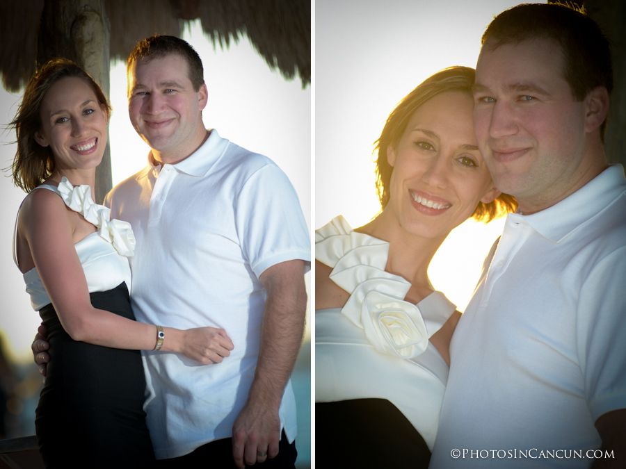 sunset romantic family photos in cancun mexico
