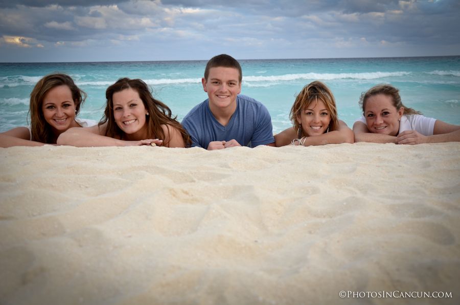 family photos at the beach