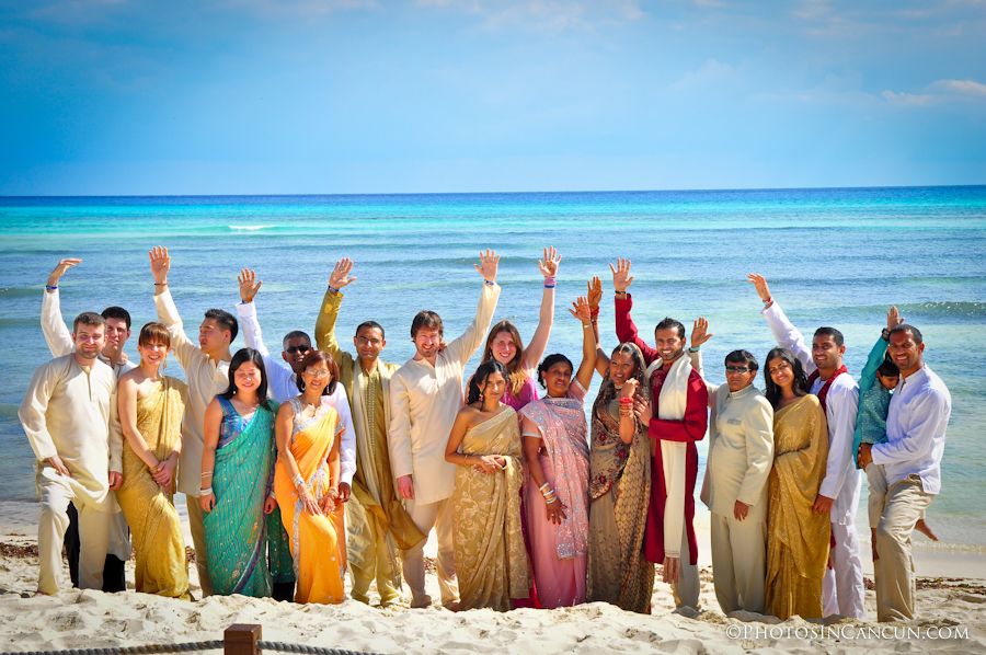 Hindu Wedding in the Mayan Riviera Beach Photo
