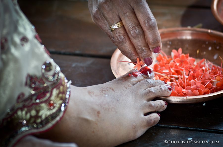 blessing of the feet hindu ceremonial wedding
