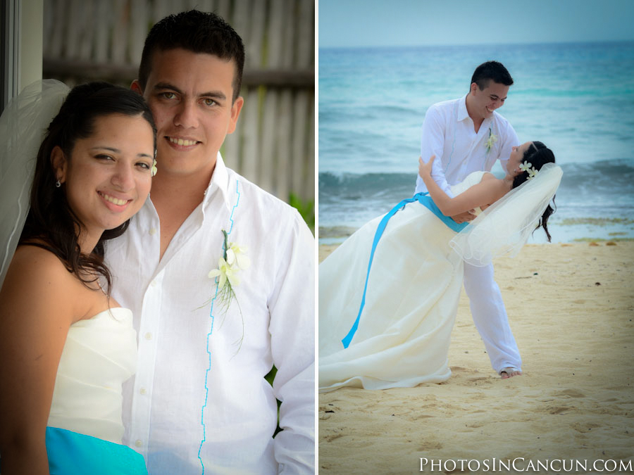 Beach Wedding photographer Puerto Morelos Mexico