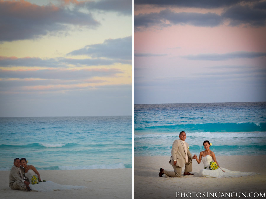 https://www.photosincancun.com/ Gran Caribe Real - Sunset Bridal Portraits