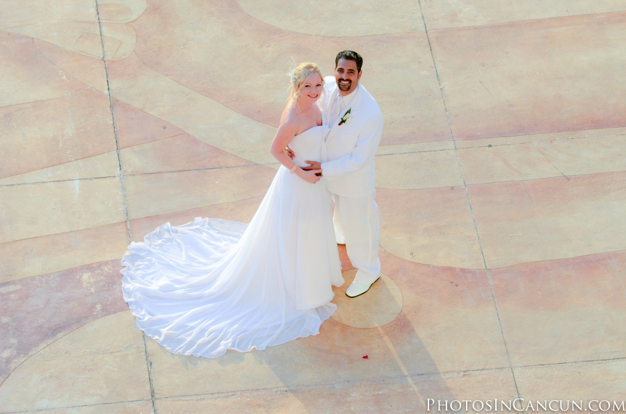 Beach Palace Wedding Packages Aerial Wedding Portrait