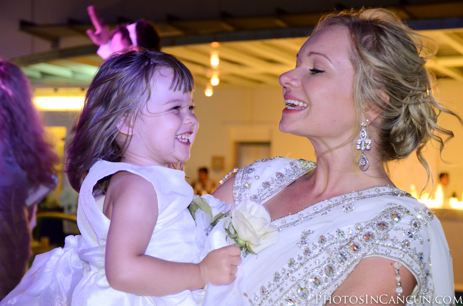 Beach Palace Wedding Packages Flower Girl and Bride