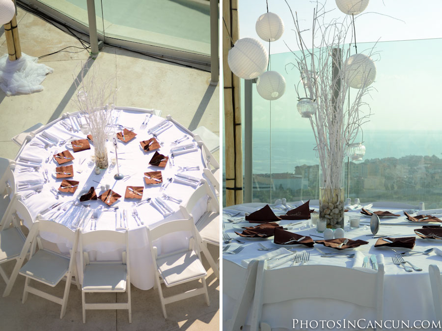 Beach Palace Wedding Packages Cancun Beach Palace Wedding Table Set Up Reception Terrace