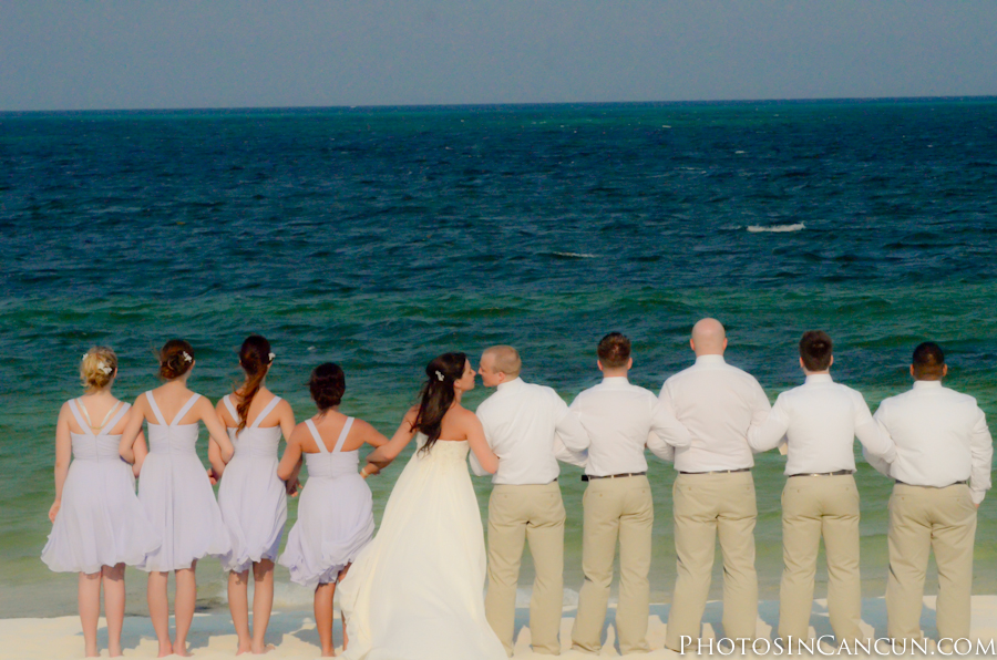 Photos In Cancun Wedding Bridal Party Portrait
