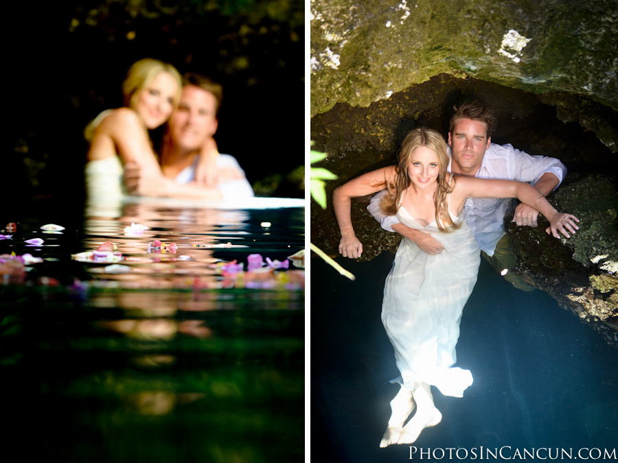 Underwater Trash The Dress Session Cenote TTD Photos In Cancun