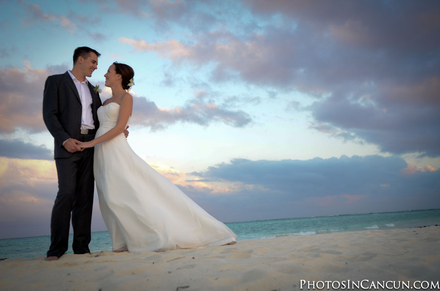 https://www.photosincancun.com/ Secrets Maroma Sunset Beach Wedding Photos