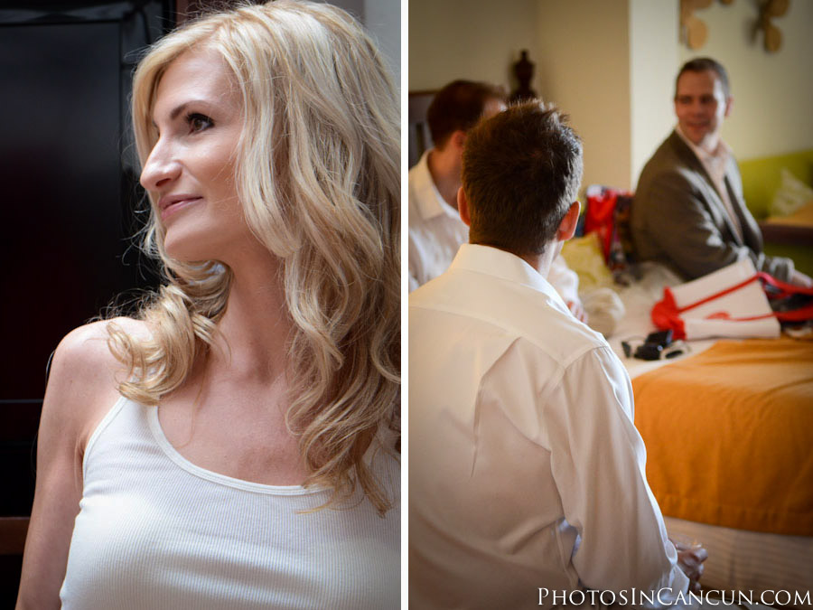 Getting Ready Photos at the Now Sapphire hotel in Mexico's Mayan Riviera Now Sapphire Wedding Photographer