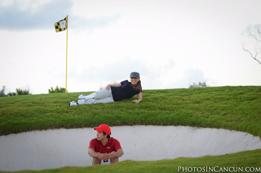 https://www.photosincancun.com/ Engagement Photos Gran Bahia Principe golf Course