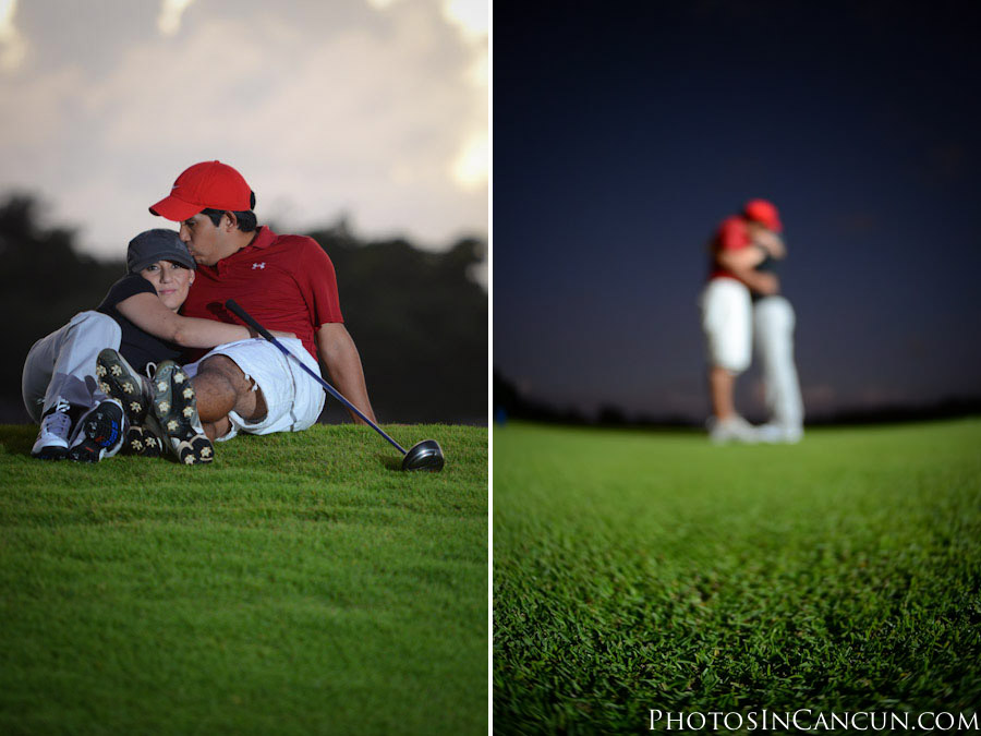 https://www.photosincancun.com/ Engagement Photos Gran Bahia Principe golf Course
