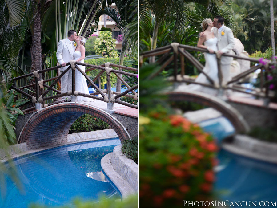 Fountain Wedding Photography at Villas Vallarta Hotel