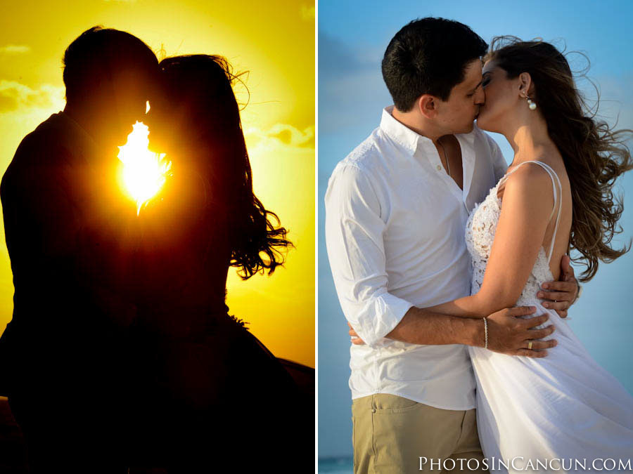 https://www.photosincancun.com/ Photos In Cancun - Sunrise Bridal Session - Underwater Trash The Dress