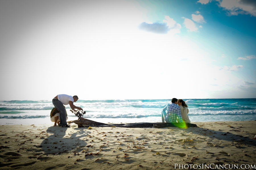 https://www.photosincancun.com/ Photos In Cancun - Sunrise Bridal Session - Underwater Trash The Dress