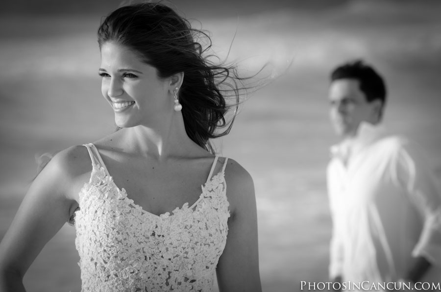 https://www.photosincancun.com/ Photos In Cancun - Sunrise Bridal Session - Underwater Trash The Dress