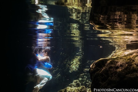 Underwater Cenote Trash The Dress Photos