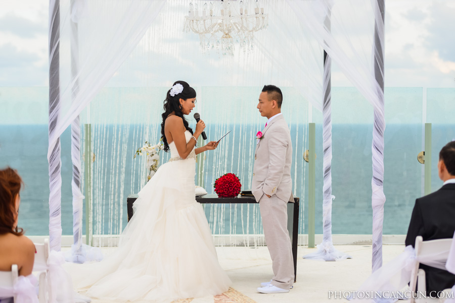 Beach Palace Wedding Ceremony Cancun Mexico Sky Deck