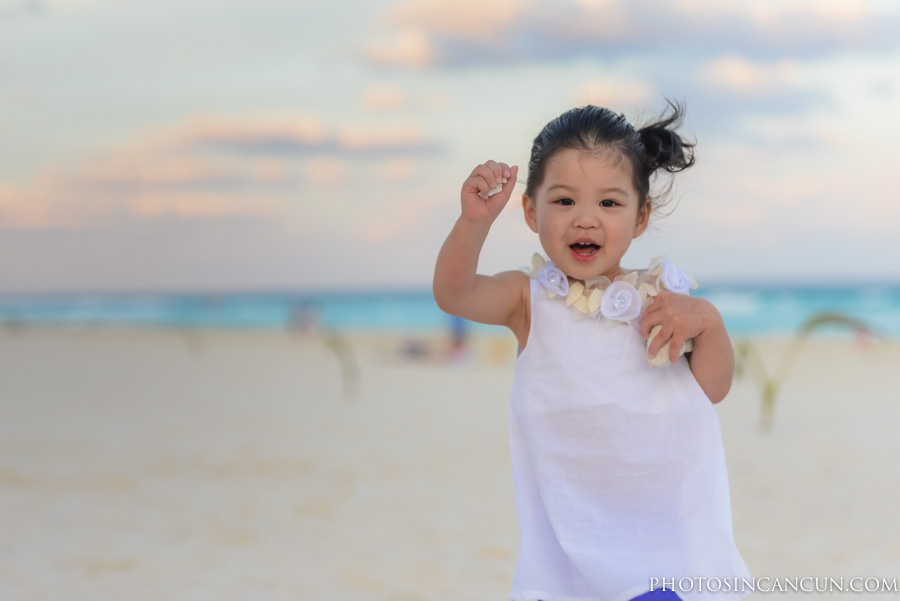 Fun toddler Family Photos Cancun Beach