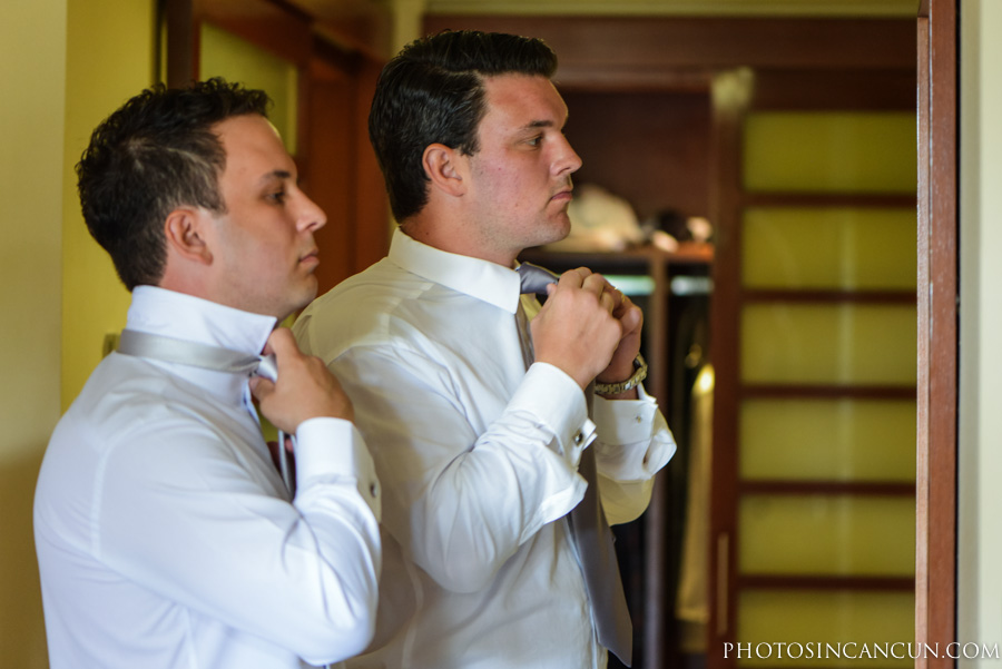 Sunset Hotel Boys Getting Ready for Wedding