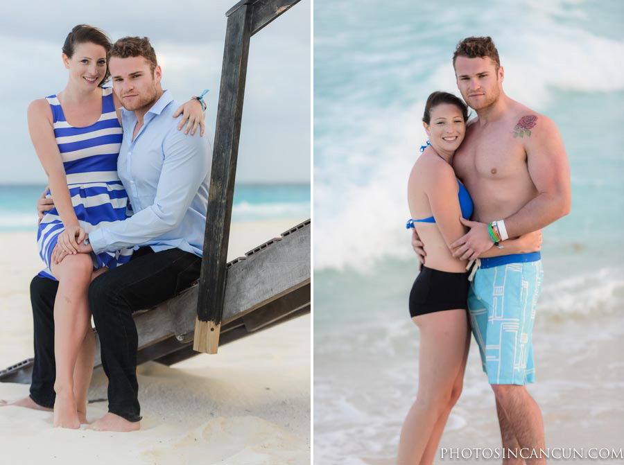Cancun Mexico Young Couple Beach Photos