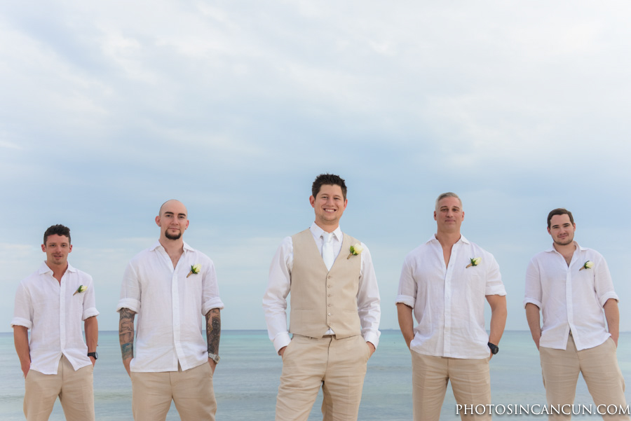 Bride + Groom Portraits at the Beach of Grand Sunset Princess