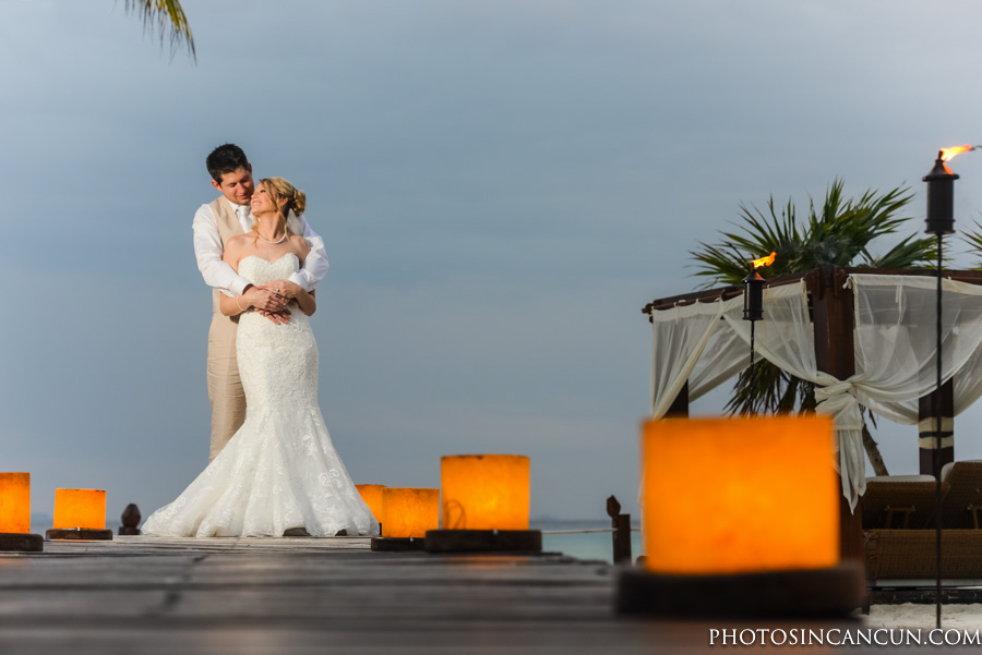 Bride + Groom Portraits at the Beach of Grand Sunset Princess