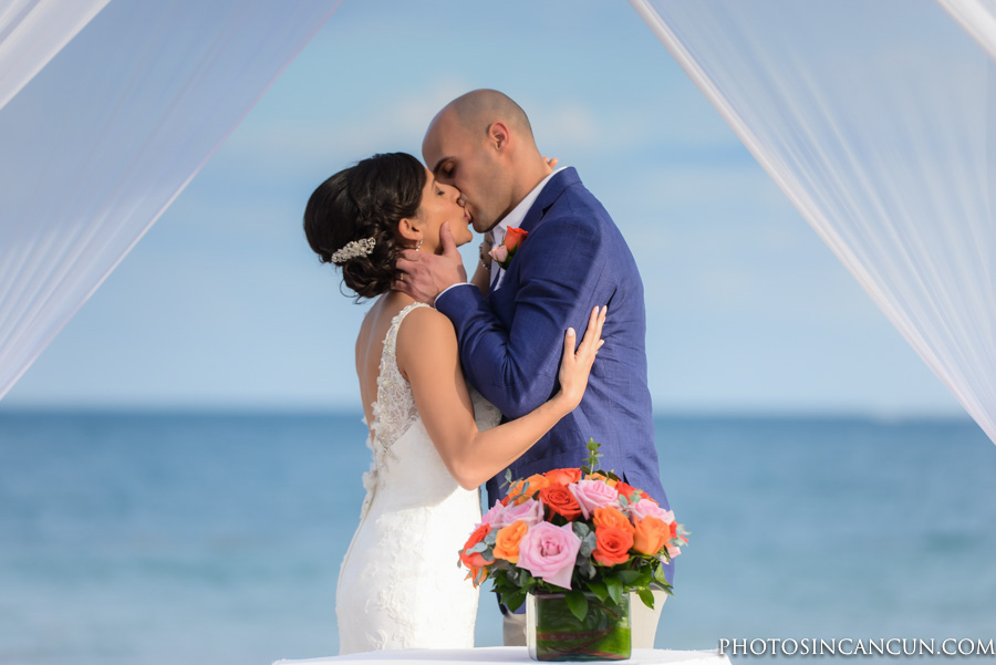 Now Sapphire Tequila Terrace Beachfront Wedding