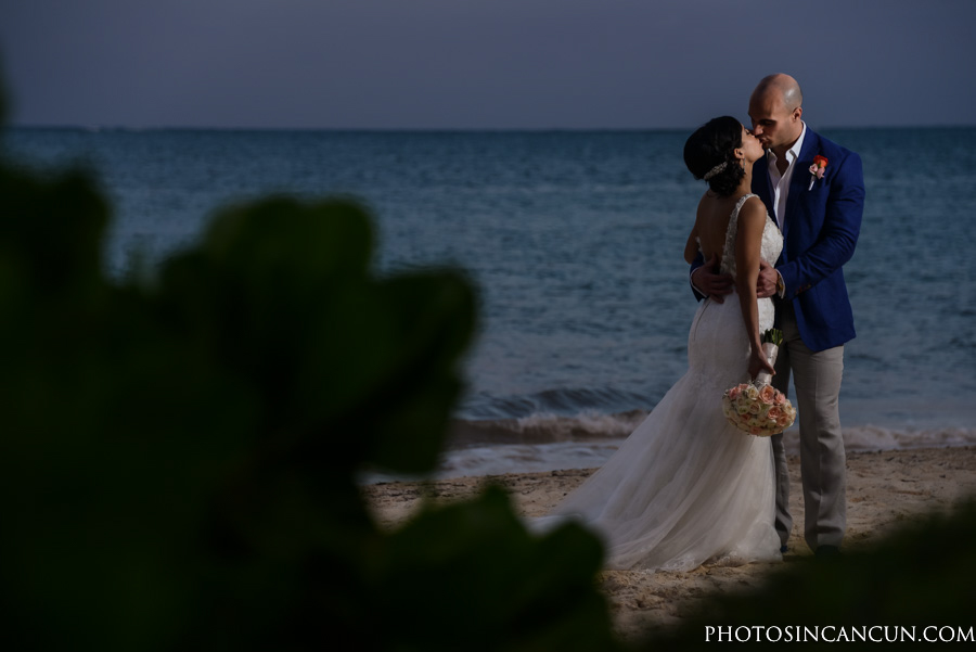 Now Sapphire Bride and Groom Beach Wedding Portriats