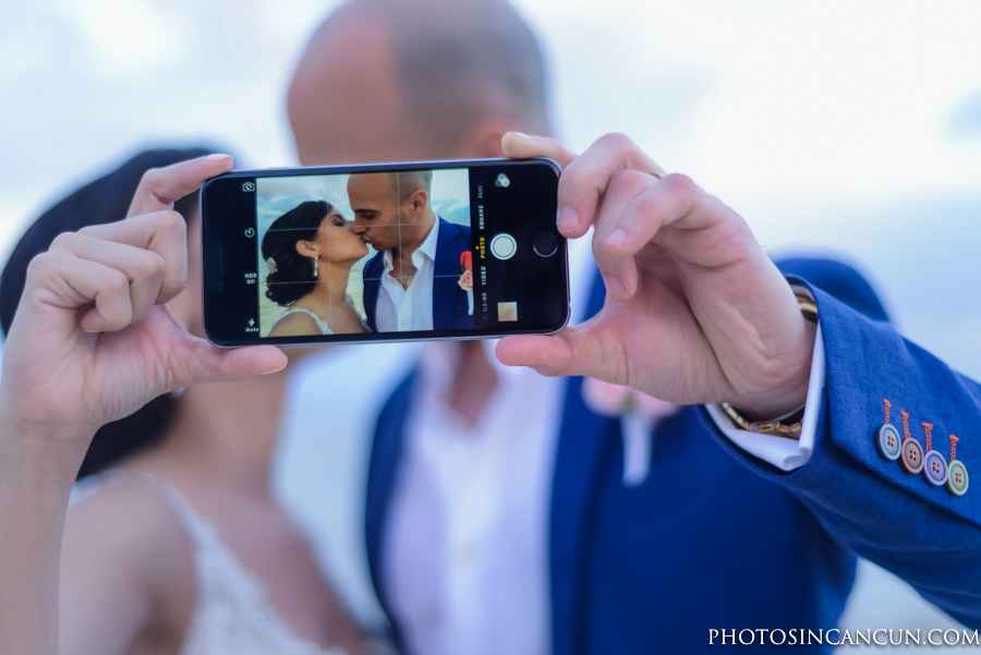 Now Sapphire Bride and Groom Beach Wedding Portriats