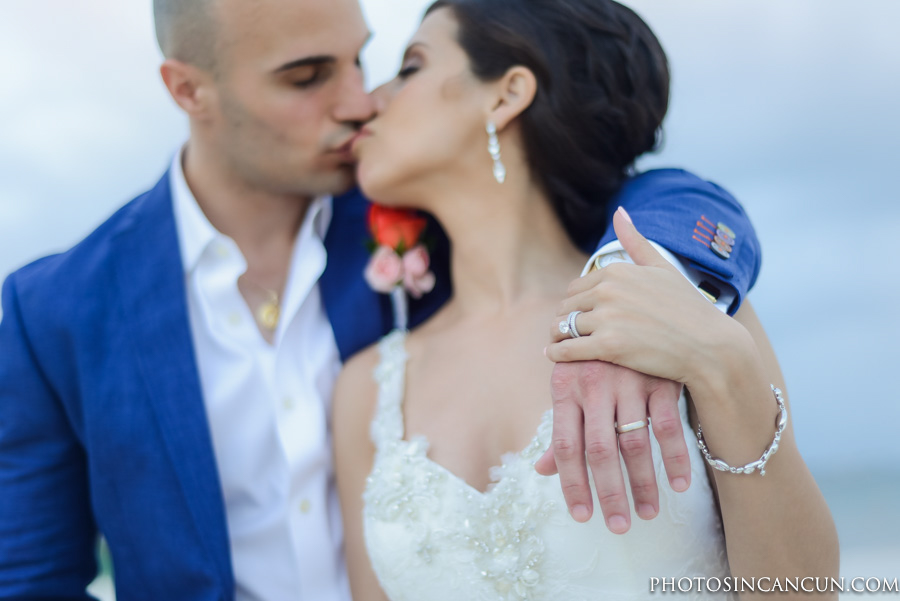 Now Sapphire Bride and Groom Beach Wedding Portriats