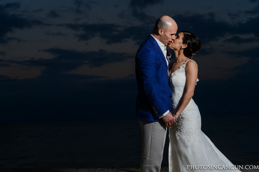 Now Sapphire Bride and Groom Beach Wedding Portriats