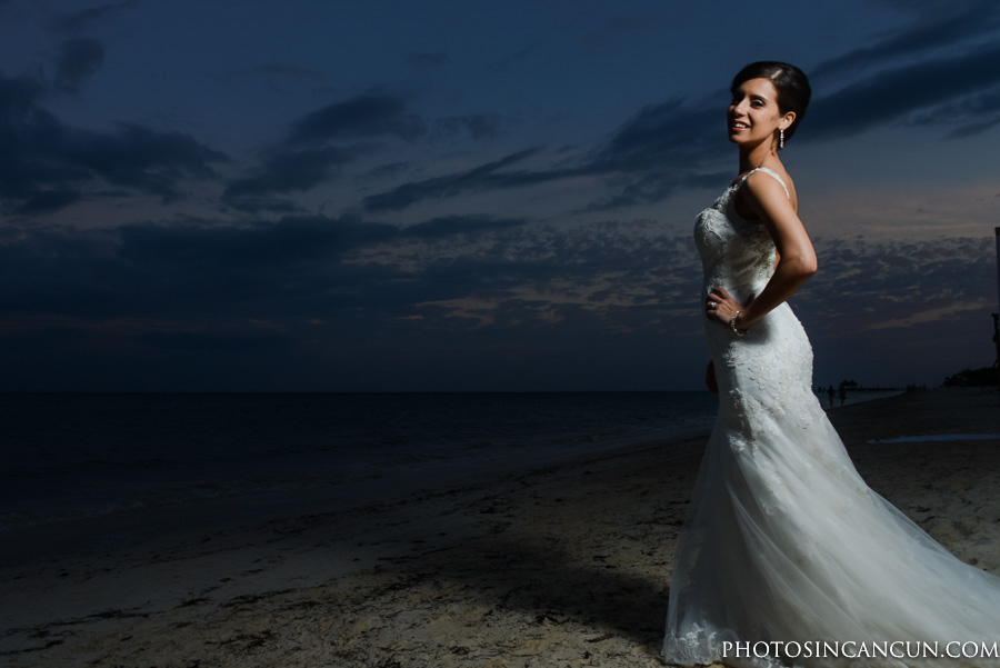 Now Sapphire Bride and Groom Beach Wedding Portriats