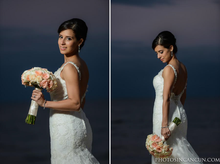 Now Sapphire Bride and Groom Beach Wedding Portriats