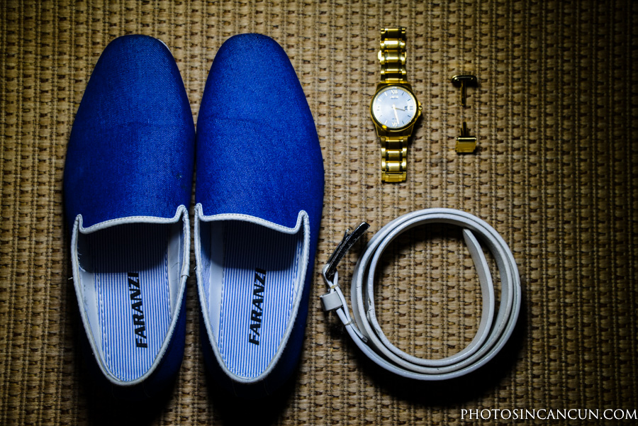 Now Sapphire Bride and Groom Getting Ready for a wedding