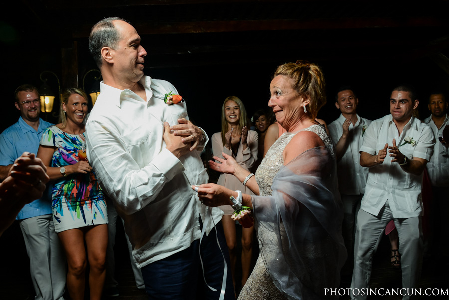 Tequila Terrace beach wedding reception at the Now Sapphire in Peurto Morelos