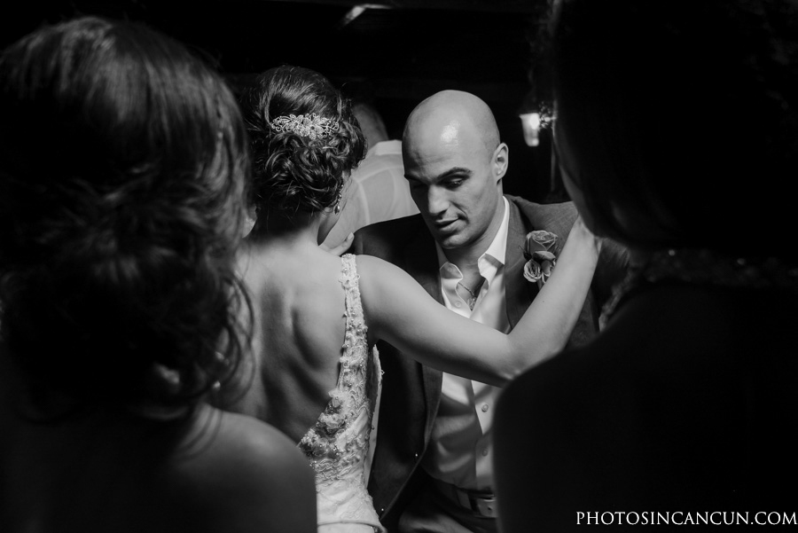Tequila Terrace beach wedding reception at the Now Sapphire in Peurto Morelos