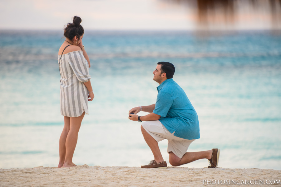Surprise Proposal Photos in Cancun Mexico
